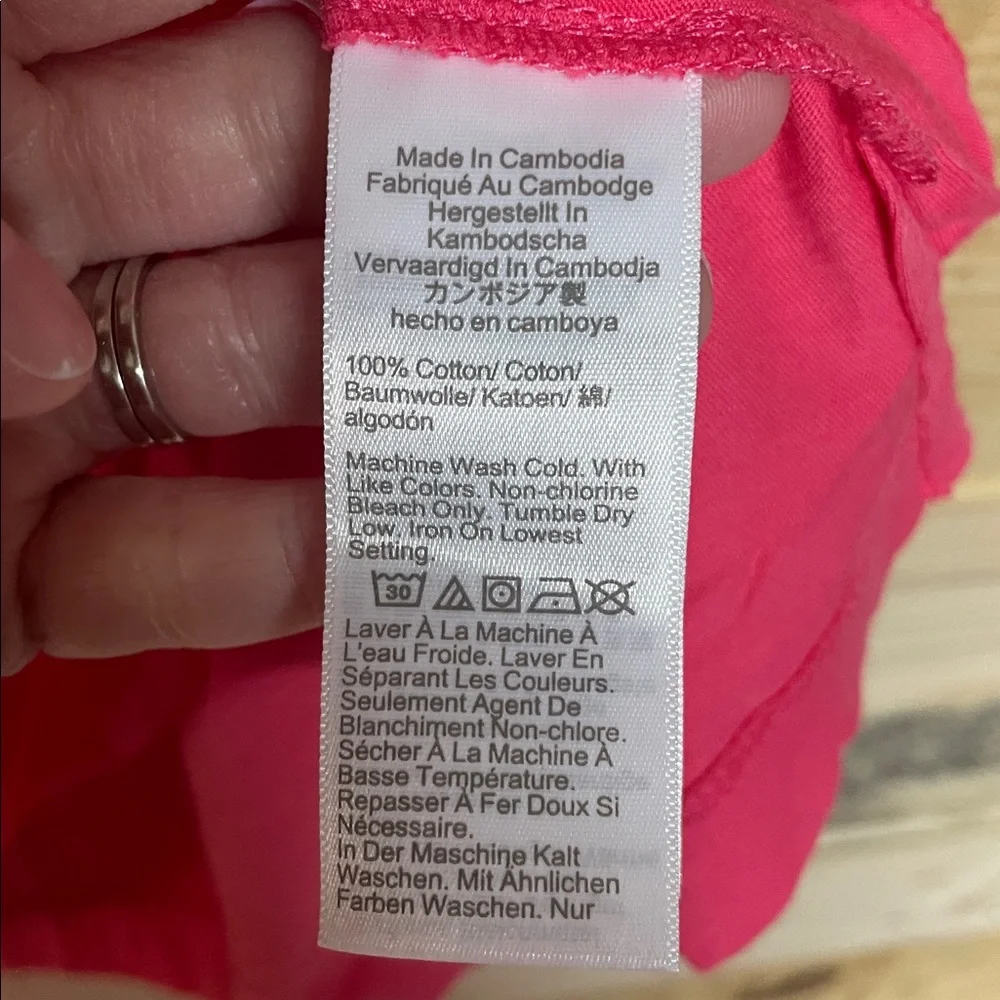 J. Crew size XL Hot Pink Slub Cotton Soft and Stretchy Tank Top